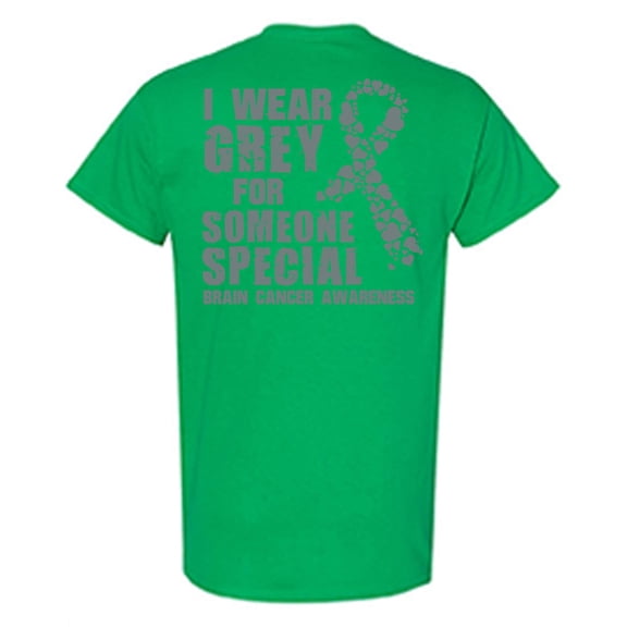Awkward Styles Brain Cancer Awareness T-Shirt I Wear Grey For Someone Special T Shirts for Men Back Print