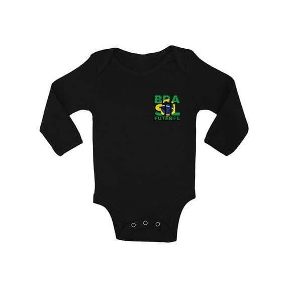 Awkward Styles Brasil Futebol Baby Bodysuit Long Sleeve Brazilian Soccer Bodysuit for baby Brazil One Piece Top Brazil Soccer 2018 Baby Bodysuit Gifts from Brazil Brazilian Flag One Piece Top