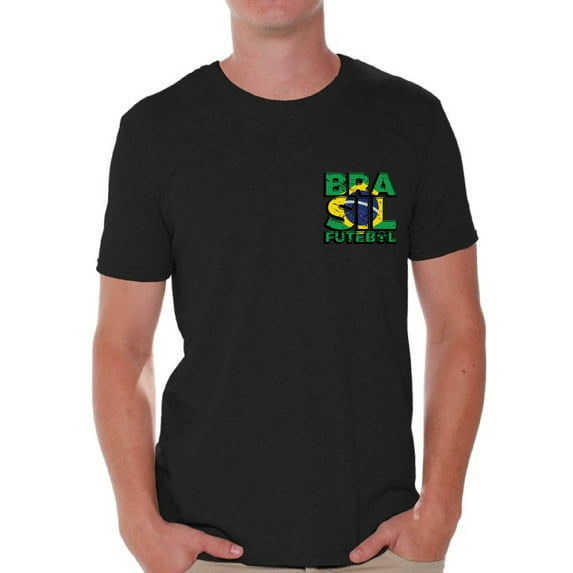 Awkward Styles Brasil Futebol Shirt for Men Brazilian Soccer Tshirt Brazil Shirts for Men Brazil 2018 Tshirt Brazilian Soccer 2018 Brazil Gifts for Men Gifts from Brazil Brazilian Flag Tshirt