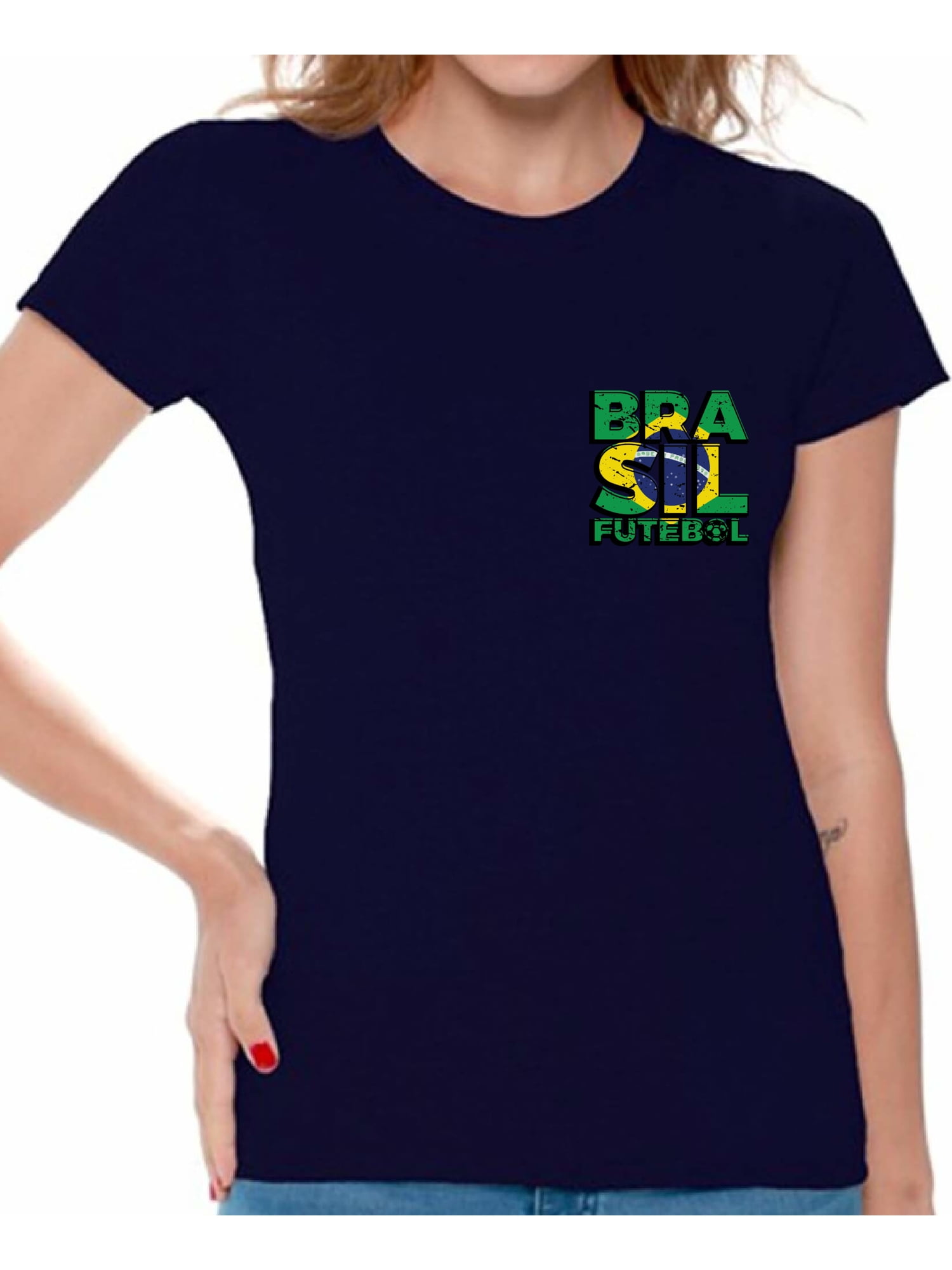 Awkward Styles Brasil Futebol Shirt for Women Brazilian Soccer