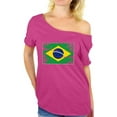 thumbnail image 1 of Awkward Styles Brazil Flag Off Shoulder Shirt Women's Brazil Baggy Shirt Brazil Shirts for Women Brazilian Soccer Gifts for Her Brazil 2018 Dolman Top Gifts from Brazil Cute Brazil Baggy Tshirt, 1 of 4