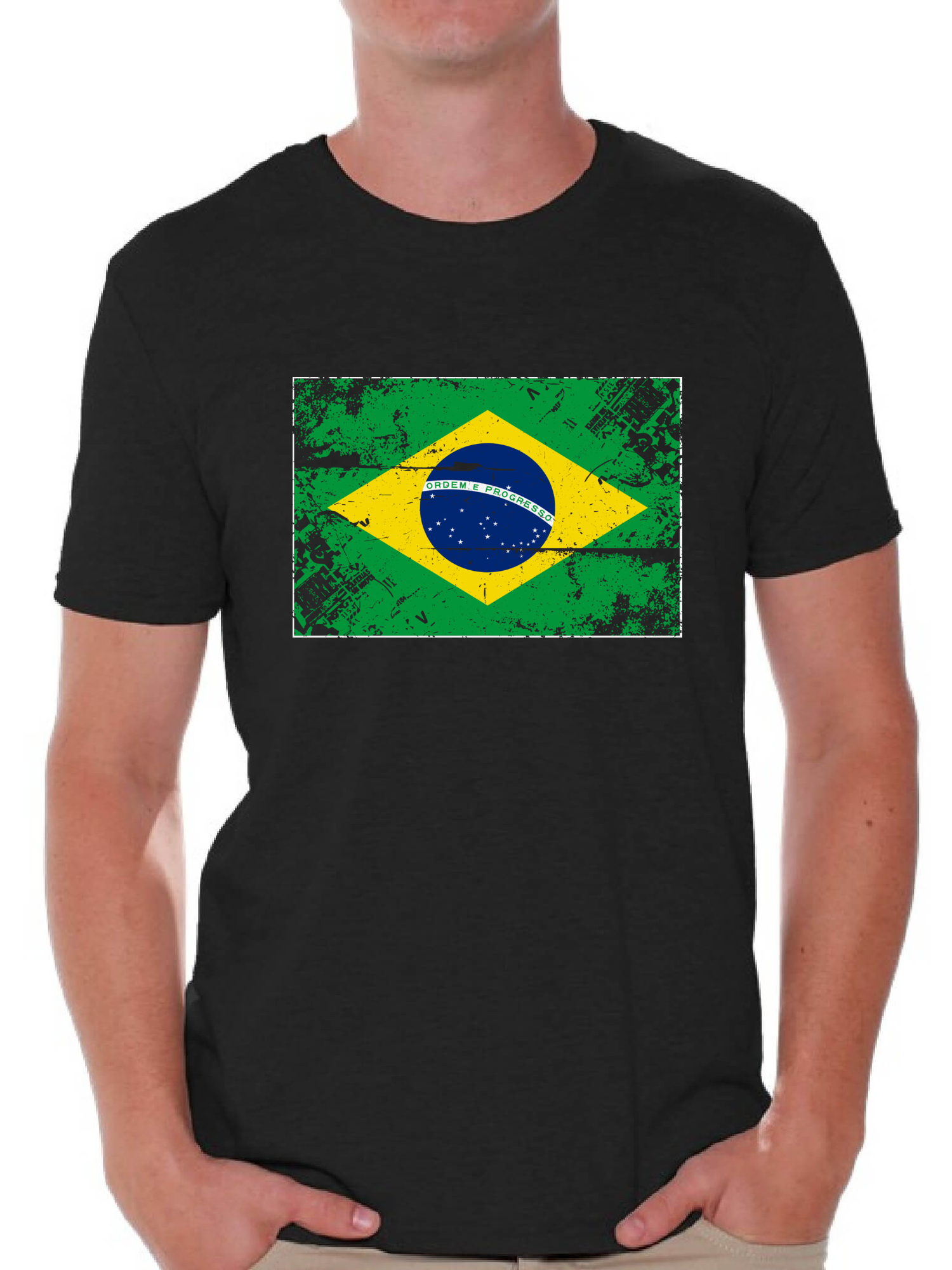 Awkward Styles Brazil Flag Shirt for Men Brazilian Soccer 2018 Tshirt Gifts from Brazil Flag of Brazil Brazilian Men Brazil Shirts for Men Brazil 2018 Tshirt Brazilian Gifts for Him Brazilian Flag - image 1 of 4