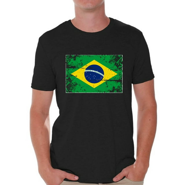 Awkward Styles Brazil Flag Shirt for Men Brazilian Soccer 2018 Tshirt Gifts from Brazil Flag of Brazil Brazilian Men Brazil Shirts for Men Brazil 2018 Tshirt Brazilian Gifts for Him Brazilian Flag