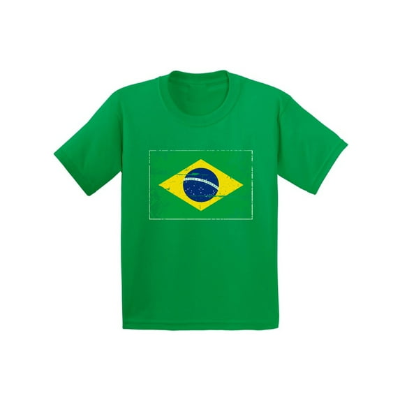 Awkward Styles Brazil Flag Youth Shirt Flag of Brazil Brazilian Youth Brazilian Kids Shirt Kids Brazil Soccer Tshirt Soccer Gifts for Boys Brazil Shirt for Girls Brazilian Soccer 2018 Tshirt