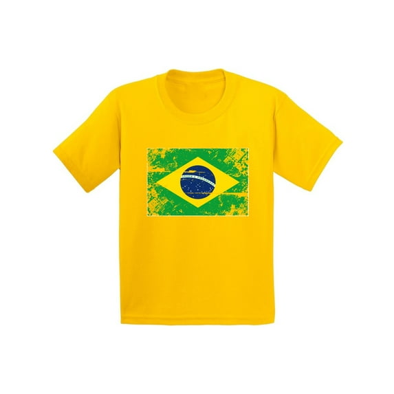 Awkward Styles Brazil Flag Youth Shirt Flag of Brazil Brazilian Youth Brazilian Kids Shirt Kids Brazil Soccer Tshirt Soccer Gifts for Boys Brazil Shirt for Girls Brazilian Soccer 2018 Tshirt