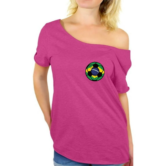 Awkward Styles Brazil Off Shoulder Shirt Brazil Soccer Tshirt Brazilian Gifts