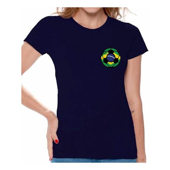 Awkward Styles Brazil Tshirt for Women Brazilian Soccer Shirts Gifts from Brazil