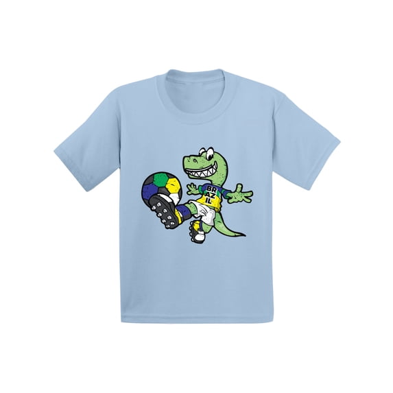 Awkward Styles Brazilian Soccer Infant Shirt Brazil Football Shirt Dinosaur Gift