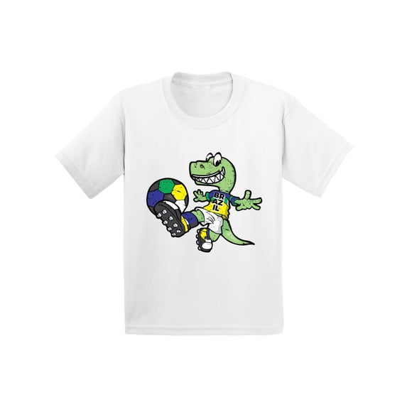 Awkward Styles Brazilian Soccer Infant Shirt Brazil Football Shirt Dinosaur Gift
