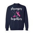 thumbnail image 1 of Awkward Styles Breast Cancer Awareness Crewneck Sweater Stronger Together Sweatshirts, 1 of 5