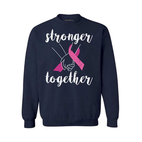 Awkward Styles Breast Cancer Awareness Crewneck Sweater Stronger Together Sweatshirts