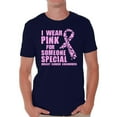 thumbnail image 1 of Awkward Styles Breast Cancer Awareness Men's Shirt Cancer Shirts I Wear Pink For Someone Special T-Shirt Breast Cancer Survivor Gifts Pink Ribbon Tshirt for Men Pink Cancer Support, 1 of 4