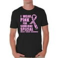 thumbnail image 1 of Awkward Styles Breast Cancer Awareness Men's Shirt Cancer Shirts I Wear Pink For Someone Special T-Shirt Breast Cancer Survivor Gifts Pink Ribbon Tshirt for Men Pink Cancer Support, 1 of 4