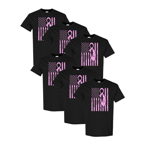 Awkward Styles Breast Cancer Awareness Mens Shirt Breast Cancer Awareness Shirt for Him Support Cancer Shirt Set of 6 Set of 12 Set of 24