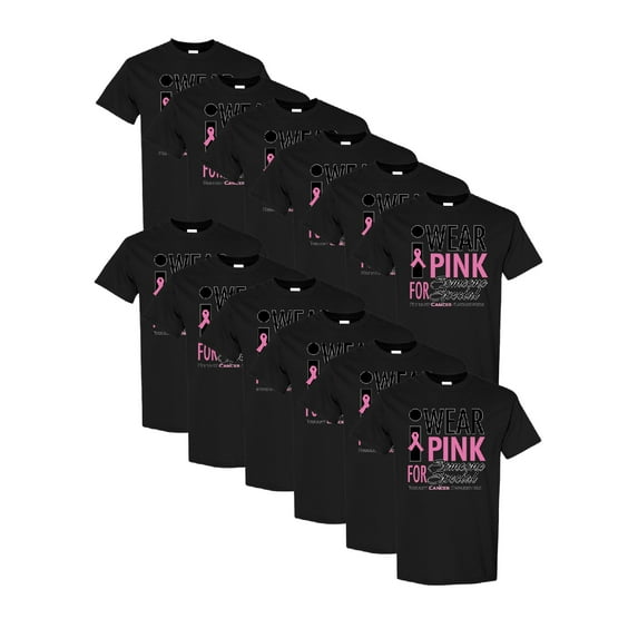 Awkward Styles Breast Cancer Awareness Mens Shirt I Wear Pink for Someone Special Shirt for Him Support Cancer Shirt Set of 6 Set of 12 Set of 24