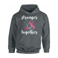 thumbnail image 1 of Awkward Styles Breast Cancer Awareness Sweater Stronger Together Unisex Hoodies, 1 of 5