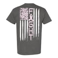thumbnail image 1 of Awkward Styles Breast Cancer Awareness T-Shirt Fight Flag T Shirts for Men Back Print, 1 of 4