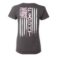 thumbnail image 1 of Awkward Styles Breast Cancer Awareness T-Shirt Fight Flag T Shirts for Women Back Print, 1 of 4