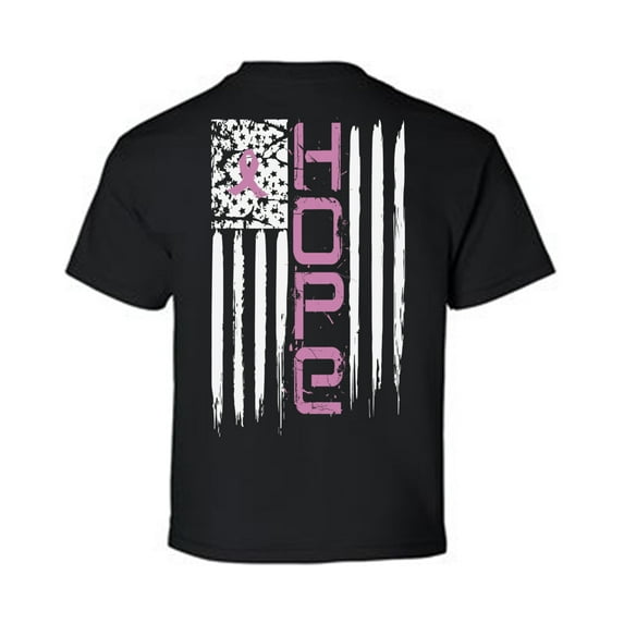 Awkward Styles Breast Cancer Awareness T-Shirt Hope Flag Kids T Shirts Back Print