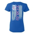 thumbnail image 1 of Awkward Styles Breast Cancer Awareness T-Shirt Hope Flag T Shirts for Women Back Print, 1 of 4
