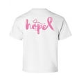 thumbnail image 1 of Awkward Styles Breast Cancer Awareness T-Shirt Hope Pink Ribbon Kids T Shirts Back Print, 1 of 4
