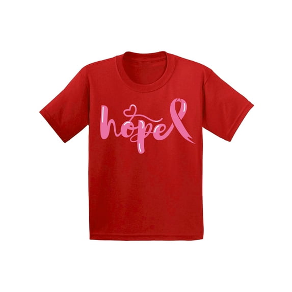 Awkward Styles Breast Cancer Awareness T-Shirt Hope Pink Ribbon Kids T Shirts