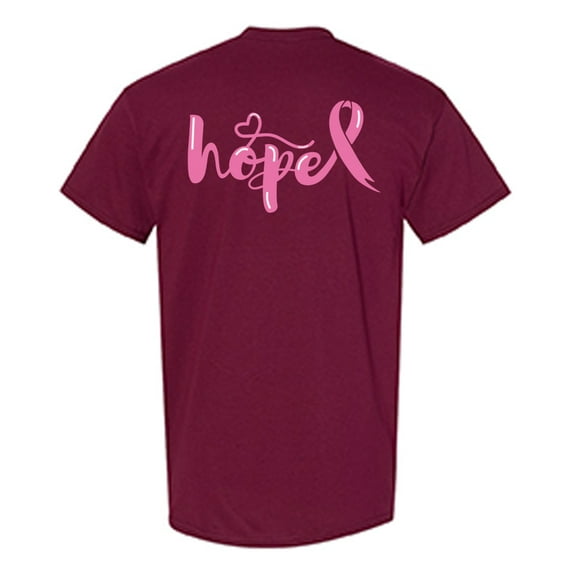 Awkward Styles Breast Cancer Awareness T-Shirt Hope Pink Ribbon T Shirts for Men Back Print