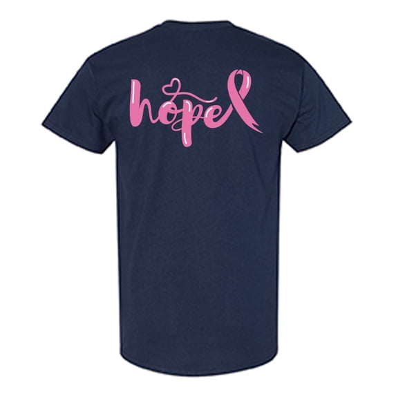 Awkward Styles Breast Cancer Awareness T-Shirt Hope Pink Ribbon T Shirts for Men Back Print