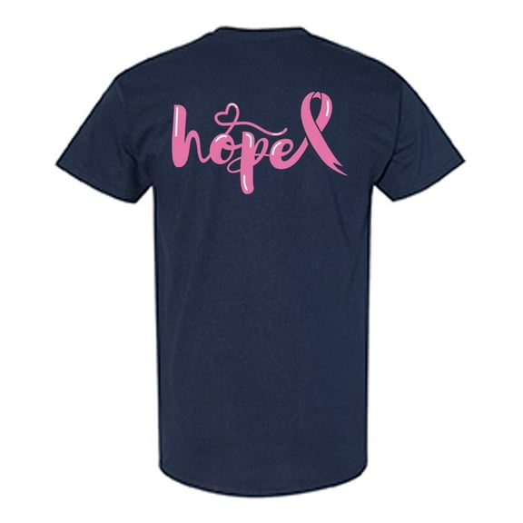 Awkward Styles Breast Cancer Awareness T-Shirt Hope Pink Ribbon T Shirts for Men Back Print