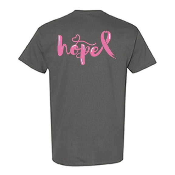 Awkward Styles Breast Cancer Awareness T-Shirt Hope Pink Ribbon T Shirts for Men Back Print