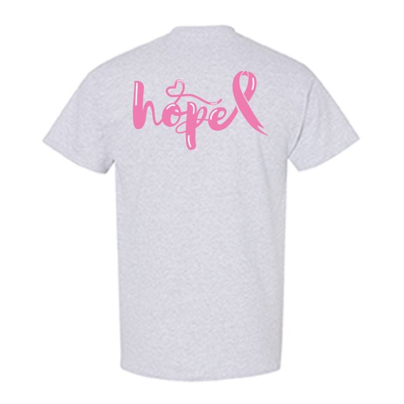 Awkward Styles Breast Cancer Awareness T-Shirt Hope Pink Ribbon T Shirts for Men Back Print
