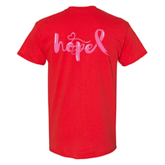 Awkward Styles Breast Cancer Awareness T-Shirt Hope Pink Ribbon T Shirts for Men Back Print