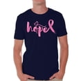thumbnail image 1 of Awkward Styles Breast Cancer Awareness T-Shirt Hope Pink Ribbon T Shirts for Men, 1 of 4
