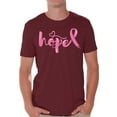 thumbnail image 1 of Awkward Styles Breast Cancer Awareness T-Shirt Hope Pink Ribbon T Shirts for Men, 1 of 4