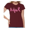 thumbnail image 1 of Awkward Styles Breast Cancer Awareness T-Shirt Hope Pink Ribbon T Shirts for Women, 1 of 4