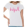 thumbnail image 1 of Awkward Styles Breast Cancer Awareness T-Shirt Hope Pink Ribbon T Shirts for Women, 1 of 4