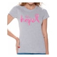 thumbnail image 1 of Awkward Styles Breast Cancer Awareness T-Shirt Hope Pink Ribbon T Shirts for Women, 1 of 4