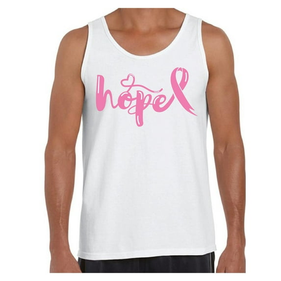 Awkward Styles Breast Cancer Awareness T-Shirt Hope Pink Ribbon Tank Tops for Men