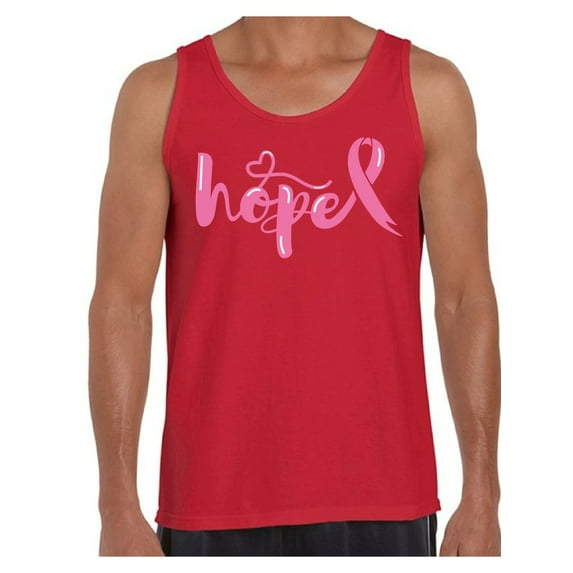 Awkward Styles Breast Cancer Awareness T-Shirt Hope Pink Ribbon Tank Tops for Men