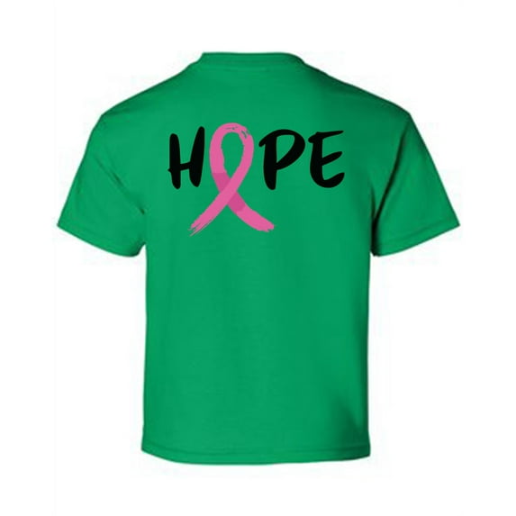 Awkward Styles Breast Cancer Awareness T-Shirt Hope Ribbon Kids T Shirts Back Print