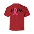 thumbnail image 1 of Awkward Styles Breast Cancer Awareness T-Shirt Hope Ribbon Kids T Shirts Back Print, 1 of 4