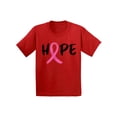 thumbnail image 1 of Awkward Styles Breast Cancer Awareness T-Shirt Hope Ribbon Kids T Shirts, 1 of 4