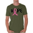 thumbnail image 1 of Awkward Styles Breast Cancer Awareness T-Shirt Hope Ribbon T Shirts for Men, 1 of 4