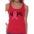 thumbnail image 1 of Awkward Styles Breast Cancer Awareness T-Shirt Hope Ribbon Tank Tops for Women, 1 of 4