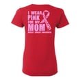thumbnail image 1 of Awkward Styles Breast Cancer Awareness T-Shirt I Wear Pink For My Mom T Shirts for Women Back Print, 1 of 4