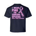 thumbnail image 1 of Awkward Styles Breast Cancer Awareness T-Shirt I Wear Pink For Someone Special Kids T Shirts Back Print, 1 of 4