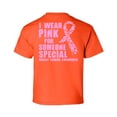 thumbnail image 1 of Awkward Styles Breast Cancer Awareness T-Shirt I Wear Pink For Someone Special Kids T Shirts Back Print, 1 of 4