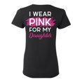 thumbnail image 1 of Awkward Styles Breast Cancer Awareness T-Shirt I Wear Pink For my Daughter T Shirts for Women Back Print, 1 of 4