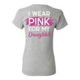 thumbnail image 1 of Awkward Styles Breast Cancer Awareness T-Shirt I Wear Pink For my Daughter T Shirts for Women Back Print, 1 of 4