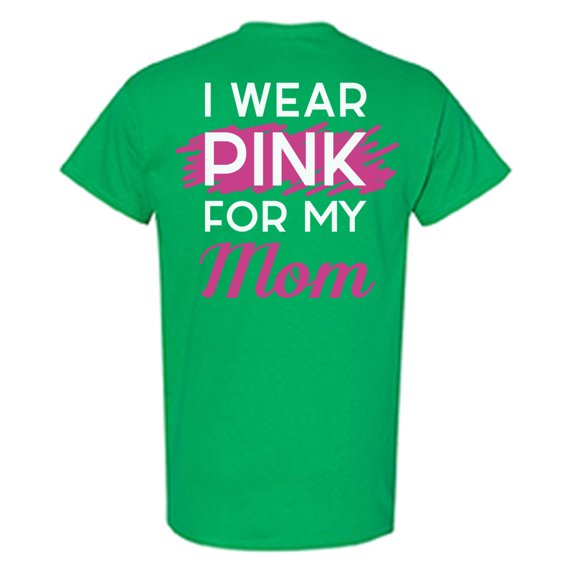 Awkward Styles Breast Cancer Awareness T-Shirt I Wear Pink For my Mom T Shirts for Men Back Print 1